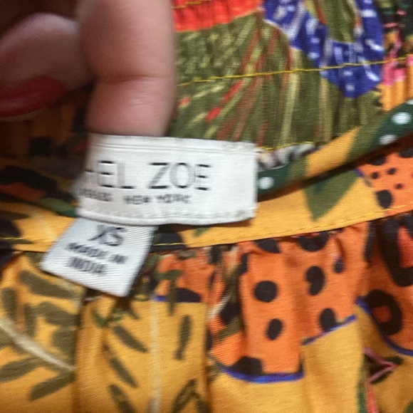 EUC Rachel Zoe Womens Yellow Animal Jungle Print Tropical Tiered Maxi Skirt XS - Picture 8 of 10